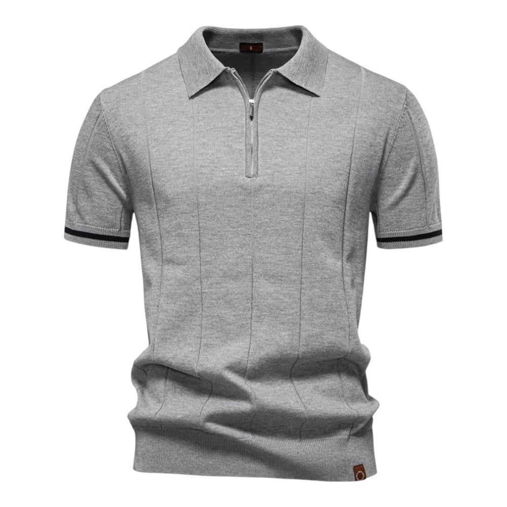 Johncena - Casualowa Koszulka Polo z Zamkiem Błyskawicznym