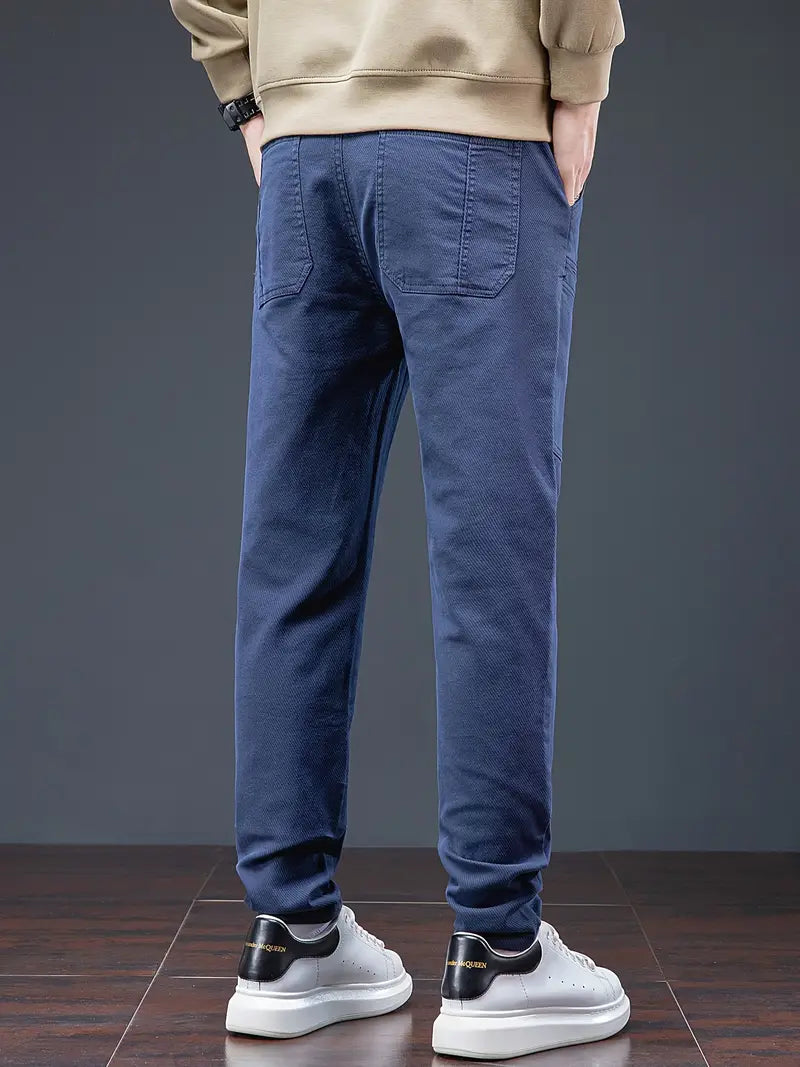 Jarrett – Eleganckie Spodnie Jogger z Troczkiem w Pasie