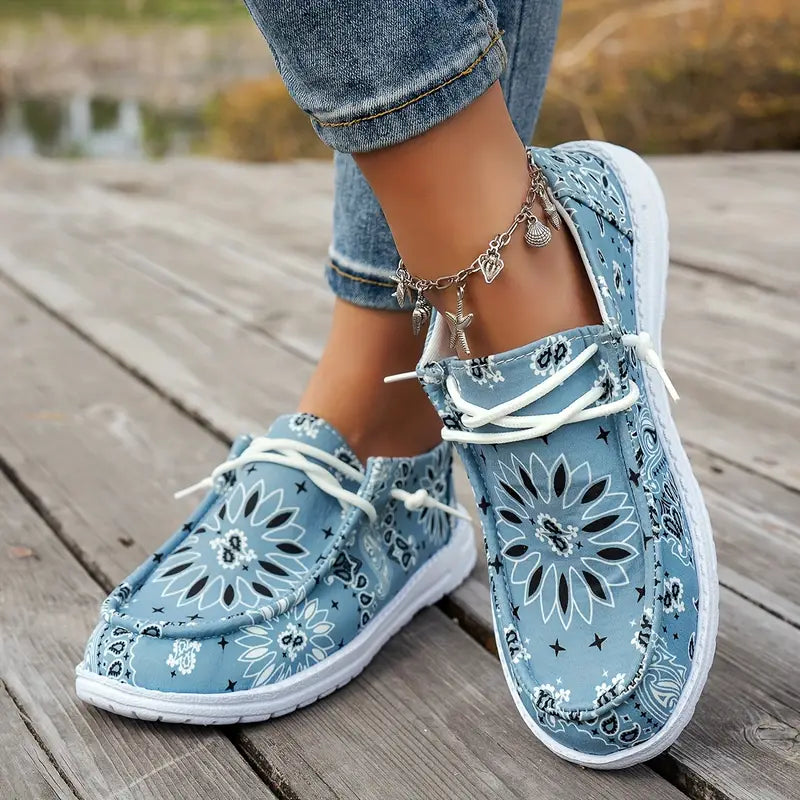 Isavella – Letnie Buty Na Co Dzień z Kwiatowym Wzorem