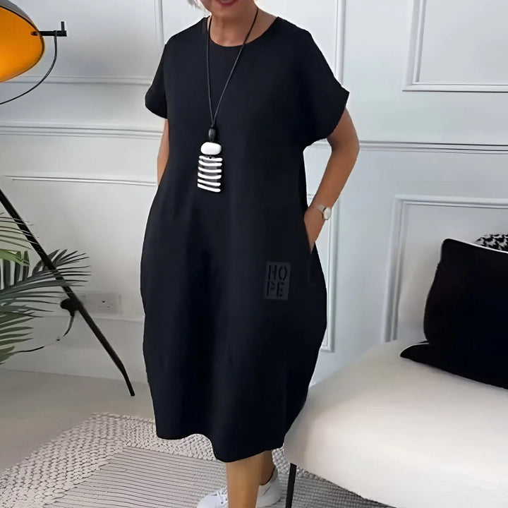 Jocelyn – Swobodna Sukienka z Kieszeniami