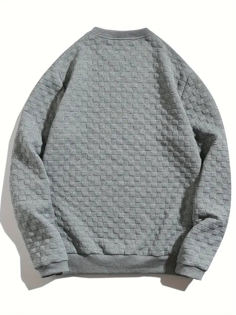 Stafford – Sweter z Teksturą w Kratkę