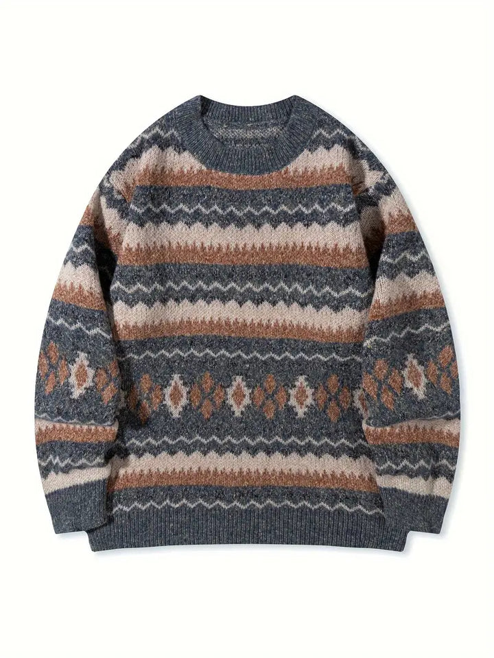 Hartman – Sweter z Zianiny o Geometrycznym Wzorze