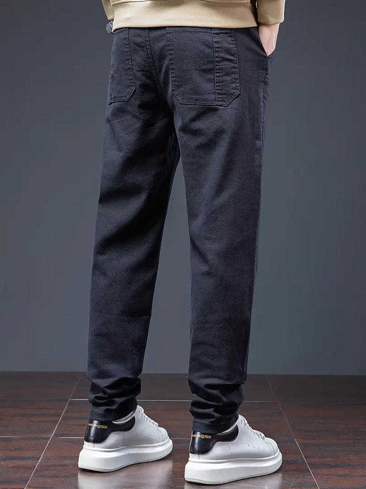 Jarrett – Eleganckie Spodnie Jogger z Troczkiem w Pasie