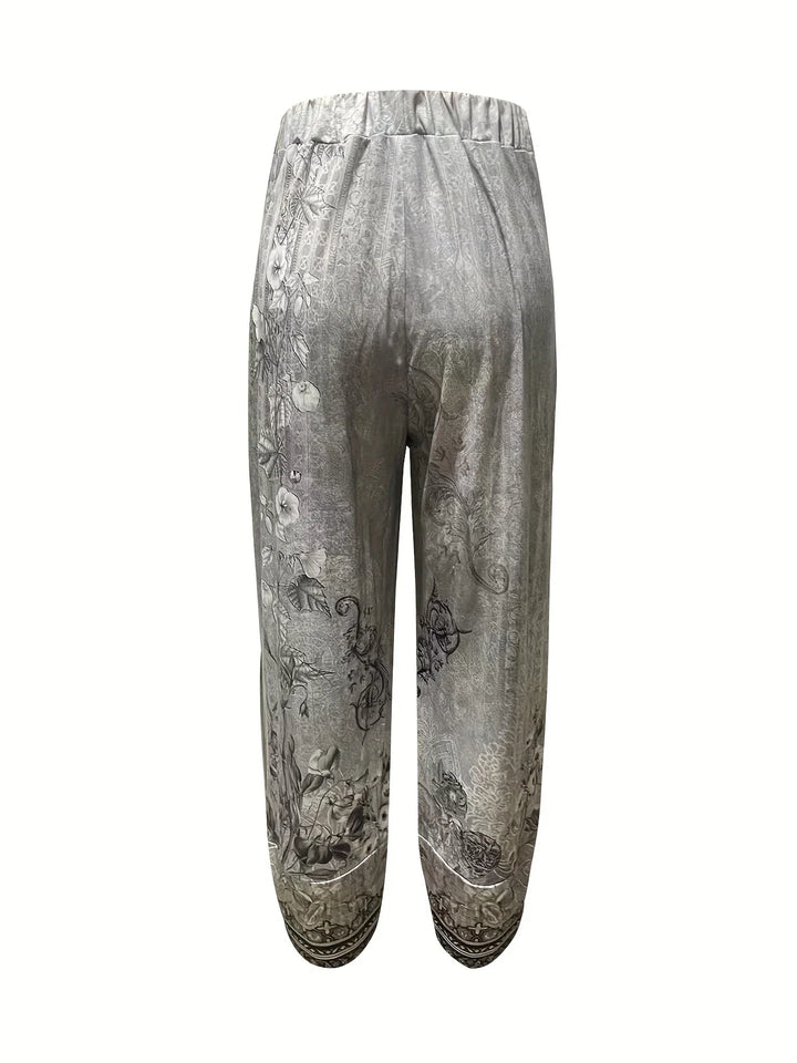 Kayden - Vintage Kwieciste Spodnie Capri