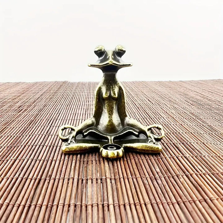 Meditoad – Elegancki Metalowy Uchwyt Na Kadzidełka w Kształcie Zaby