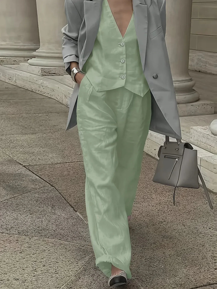 Jorja – Elegancki Dwuczęściowy Zestaw Bez Rękawów