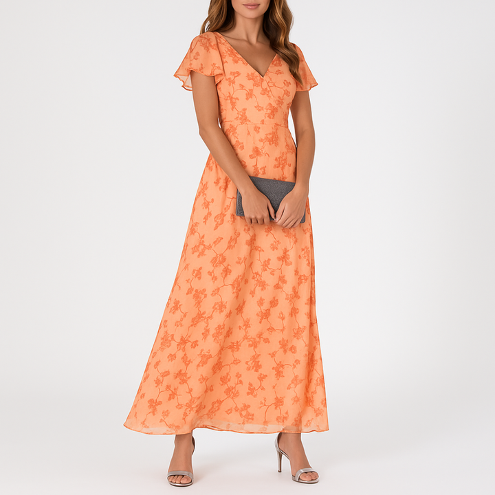 Danielle - Elegancka Sukienka Z Dekoltem W Szpic I Zakrywającym Brzuch
