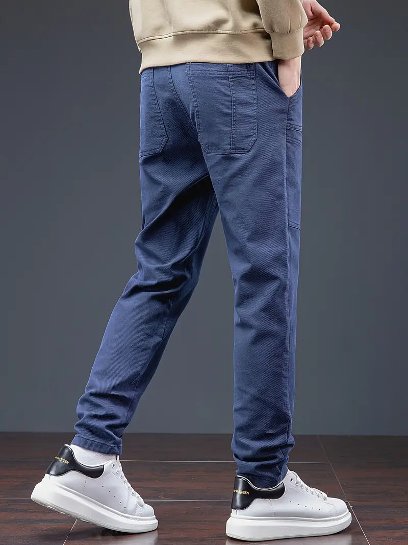 Jarrett – Eleganckie Spodnie Jogger z Troczkiem w Pasie