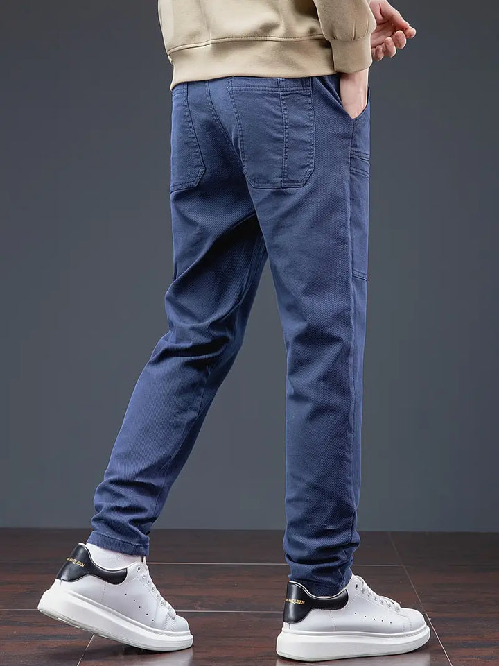Jarrett – Eleganckie Spodnie Jogger z Troczkiem w Pasie