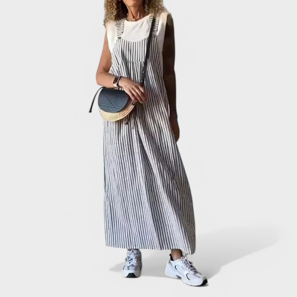 Guzel – Stylowa Sukienka Maxi W Paski