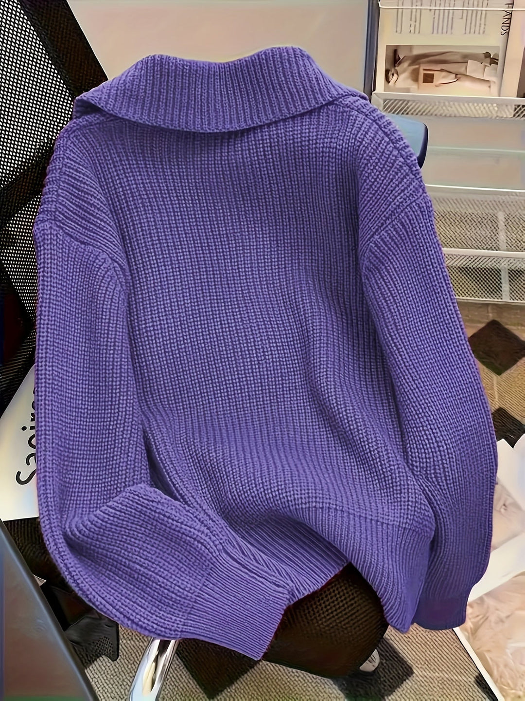 Amy – Sweter z Długim Rękawem w Stylu Casual