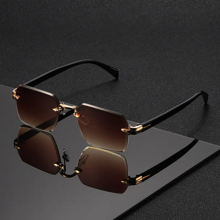 OptoSleek – Bezramkowe Okulary Kwadratowe