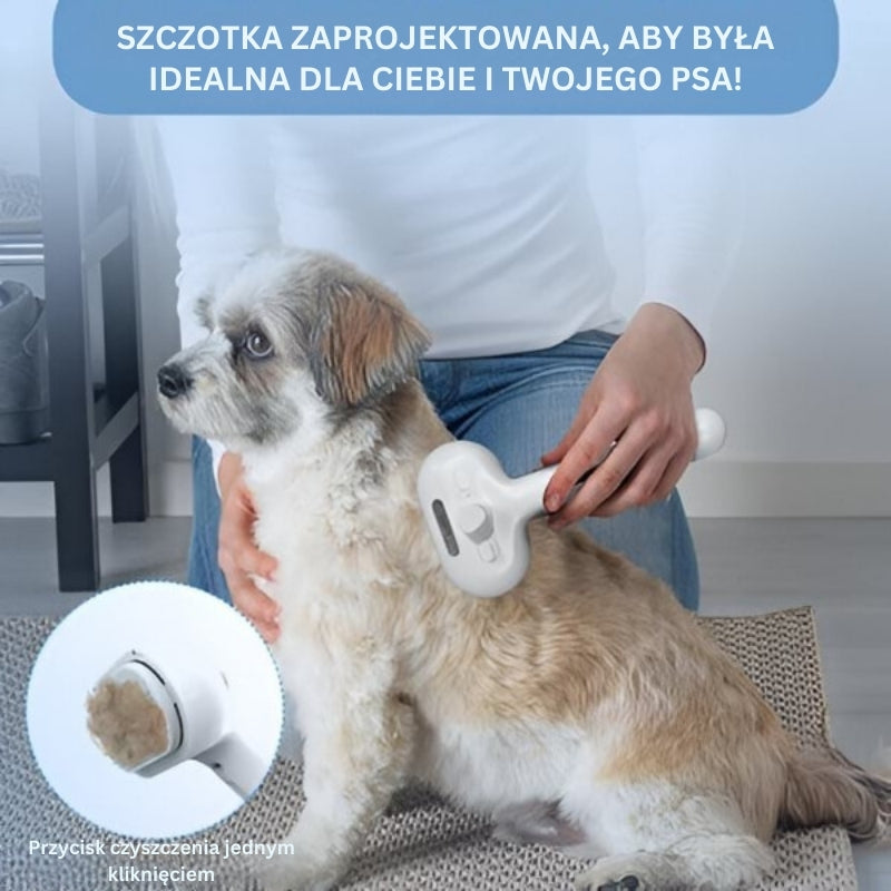 FurEase - Akumulatorowa Szczotka Parowa Do Pielęgnacji Zwierząt