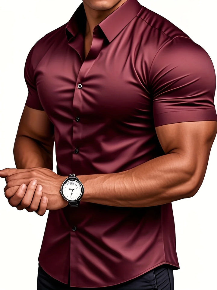 Ezra – Elegancka Koszula o Dopasowanym Kroju z Guzikami