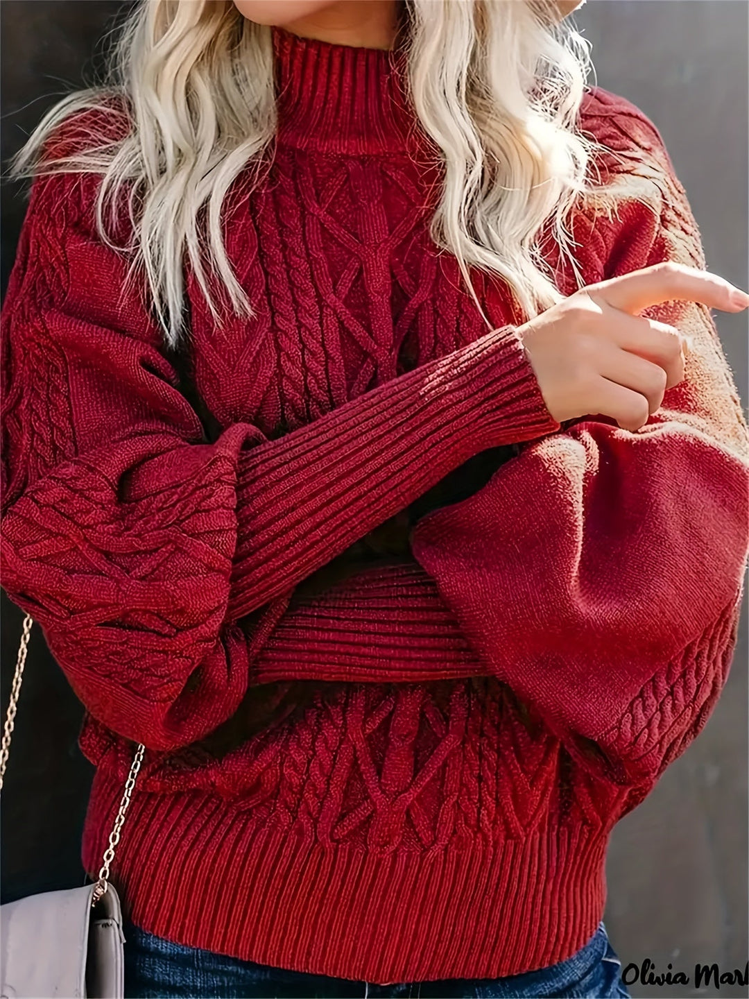 Tinsley – Sweter z Długim Rękawem z Dzianiny o Swobodnym Kroju
