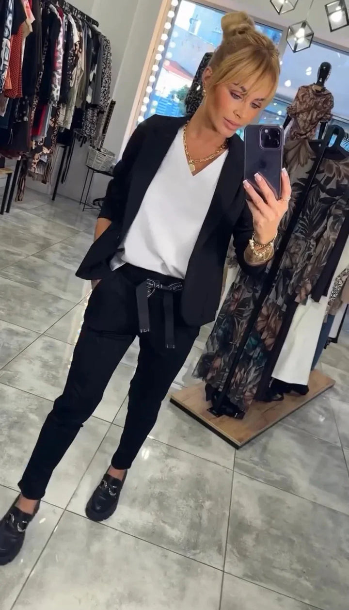Jocelyne - Elegancki Zestaw Marynarki Spodni