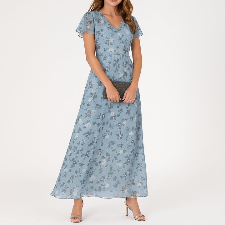 Danielle - Elegancka Sukienka Z Dekoltem W Szpic I Zakrywającym Brzuch