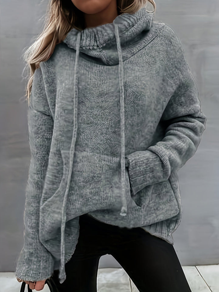 Zelina – Sweter z Długim Rękawem i Kieszenią