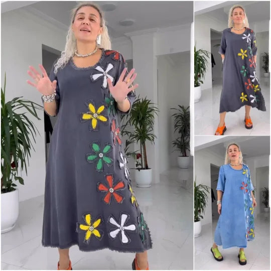 Jiella – Sukienka z Casualowym Kwiatowym Wzorem