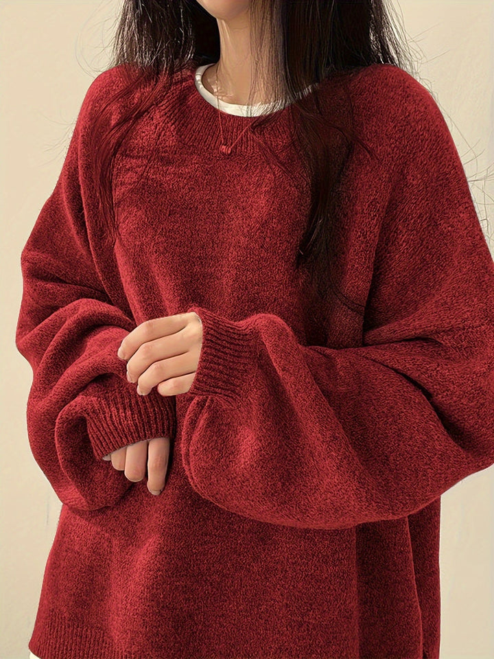 Pearline – Sweter z Okrągłym Dekoltem i Długim Rękawem