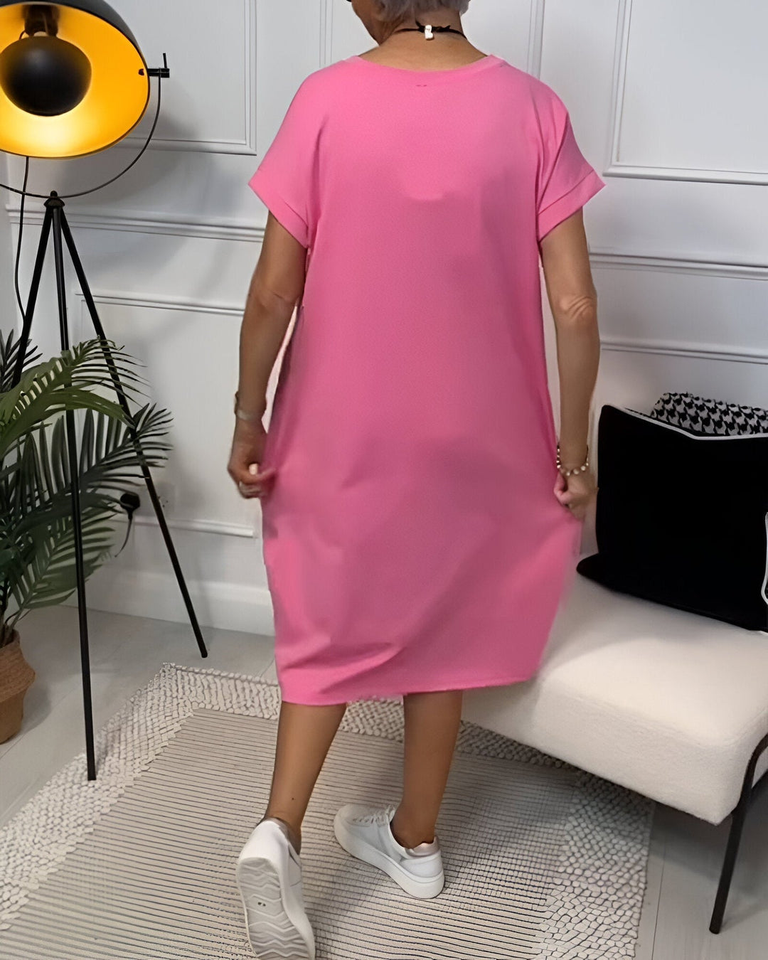 Jocelyn – Swobodna Sukienka z Kieszeniami