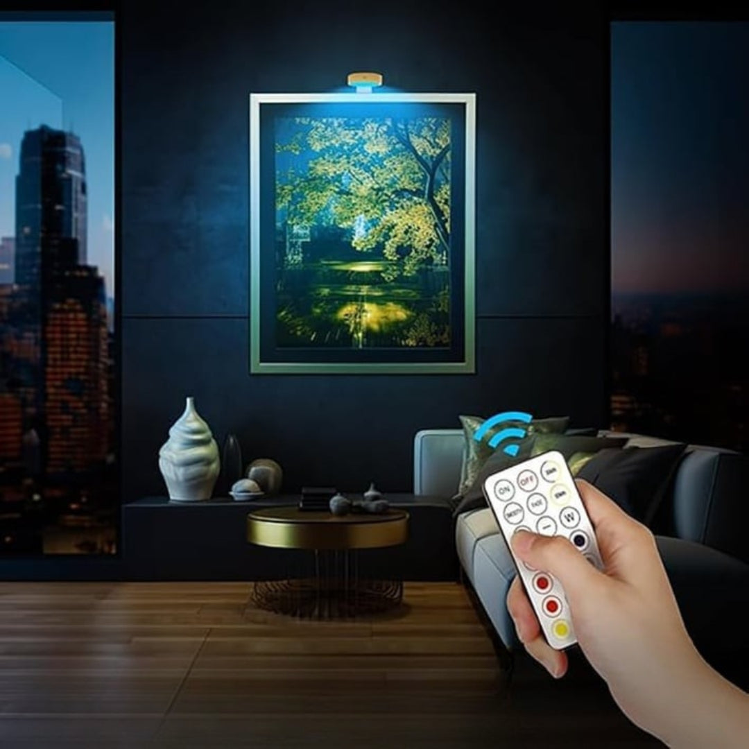 GlowFrame – Magnetyczna Lampa do Obrazów z 13 Trybami Swiecenia (Zestaw 3 Sztuki)