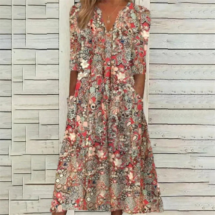 Jannama – Elegancka Letnia Sukienka Zakrywająca Brzuch
