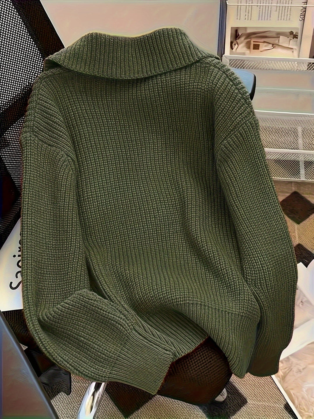 Amy – Sweter z Długim Rękawem w Stylu Casual