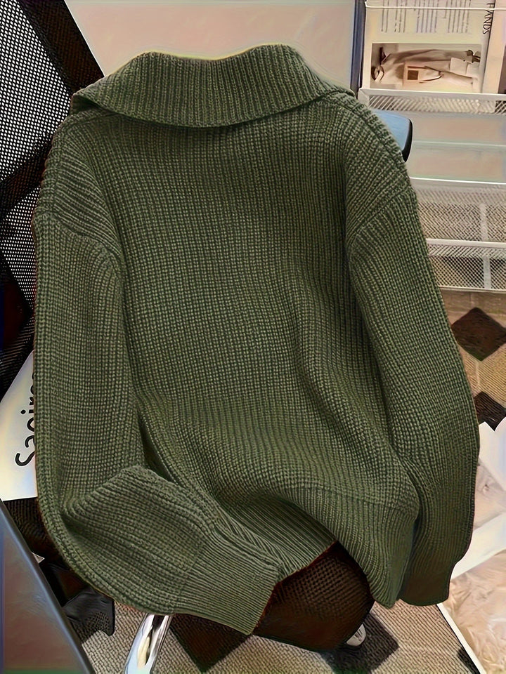 Amy – Sweter z Długim Rękawem w Stylu Casual
