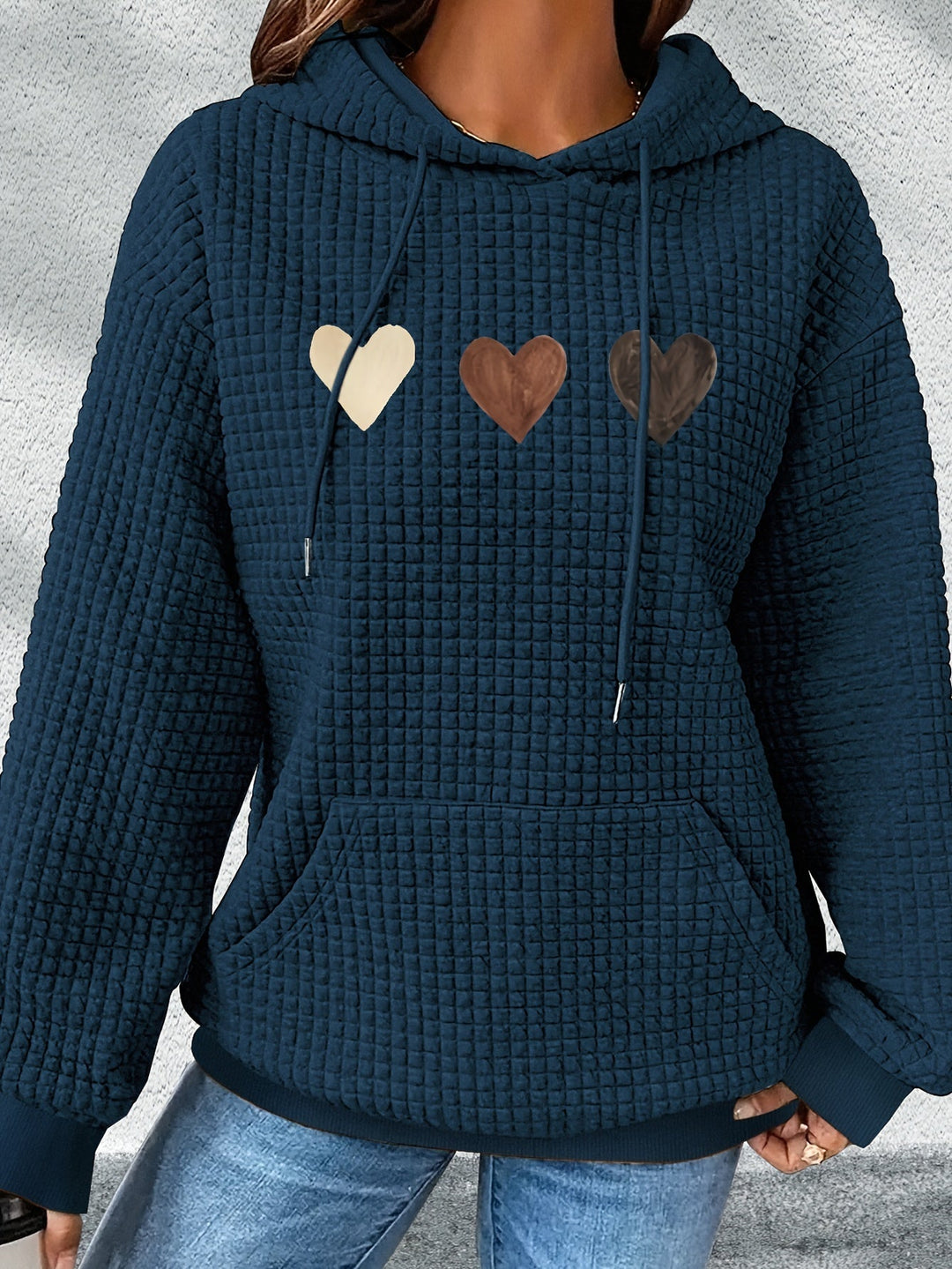 Urmela – Swobodna Bluza z Kapturem z Poliestru z Kieszeniami