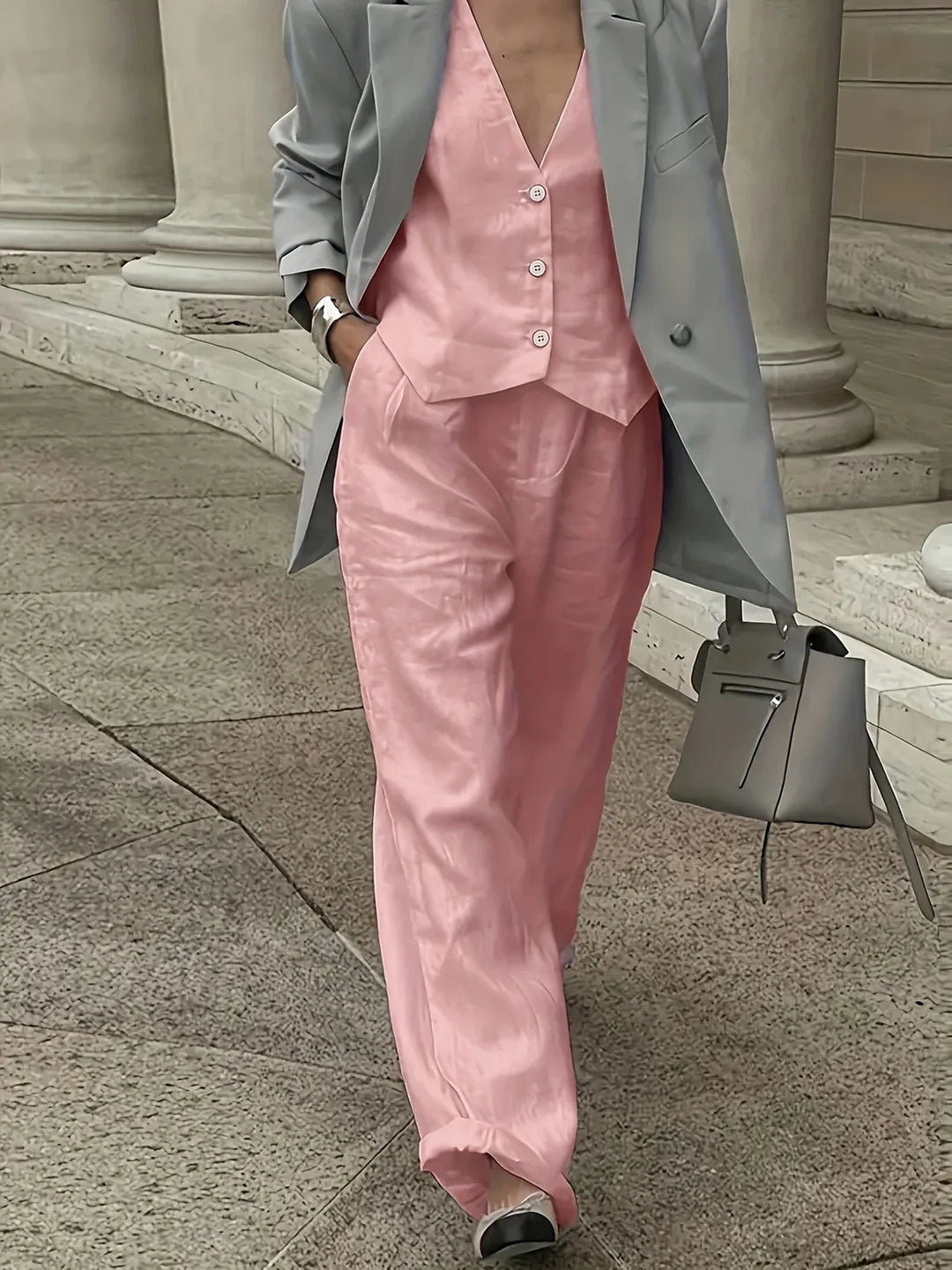 Jorja – Elegancki Dwuczęściowy Zestaw Bez Rękawów