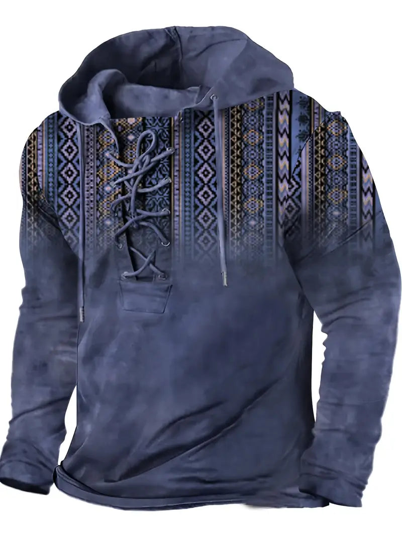 Sandeep – Swobodna Bluza z Kapturem z Nadrukiem 3D