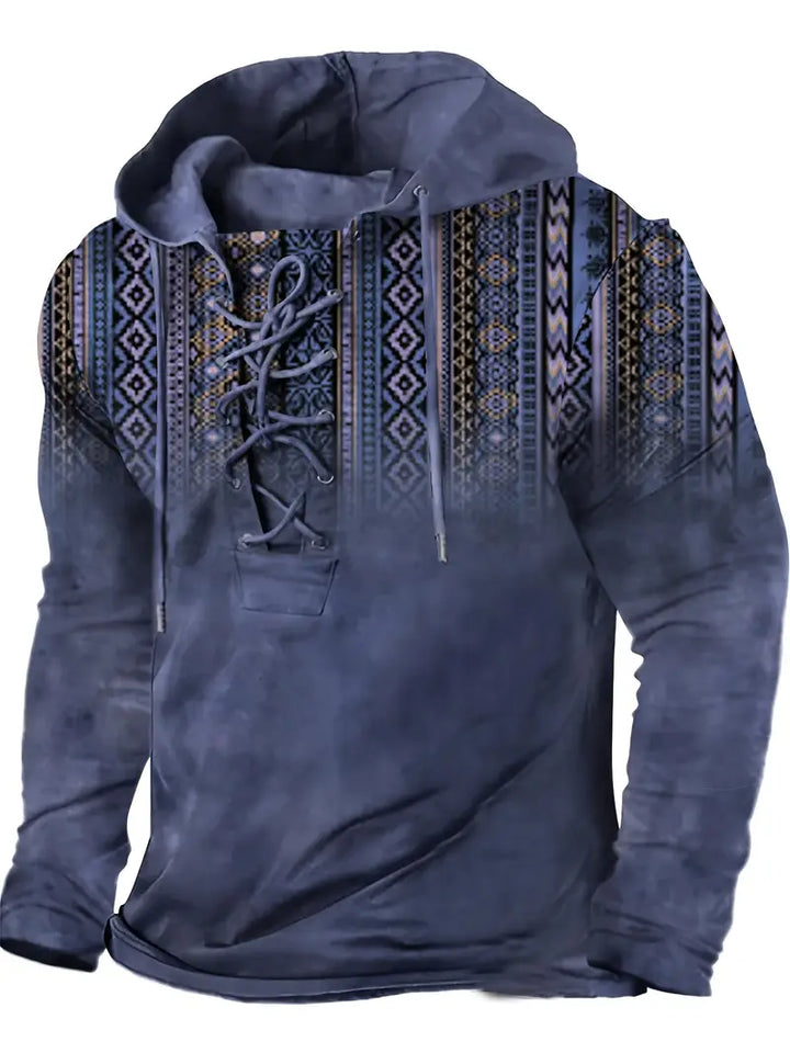 Sandeep – Swobodna Bluza z Kapturem z Nadrukiem 3D