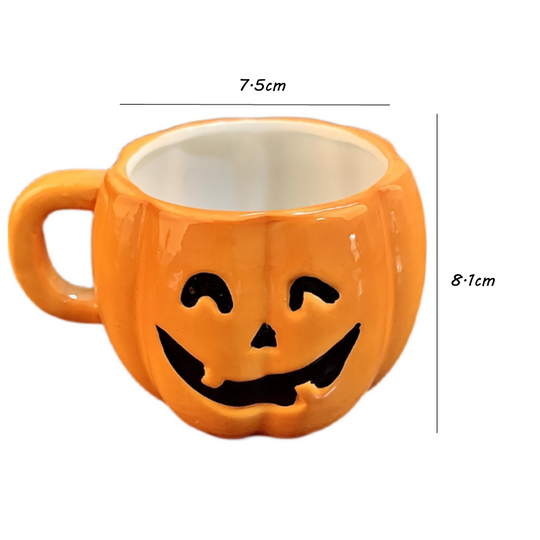 GlowSip - Kubek Halloweenowy z Uśmiechniętą Dynią