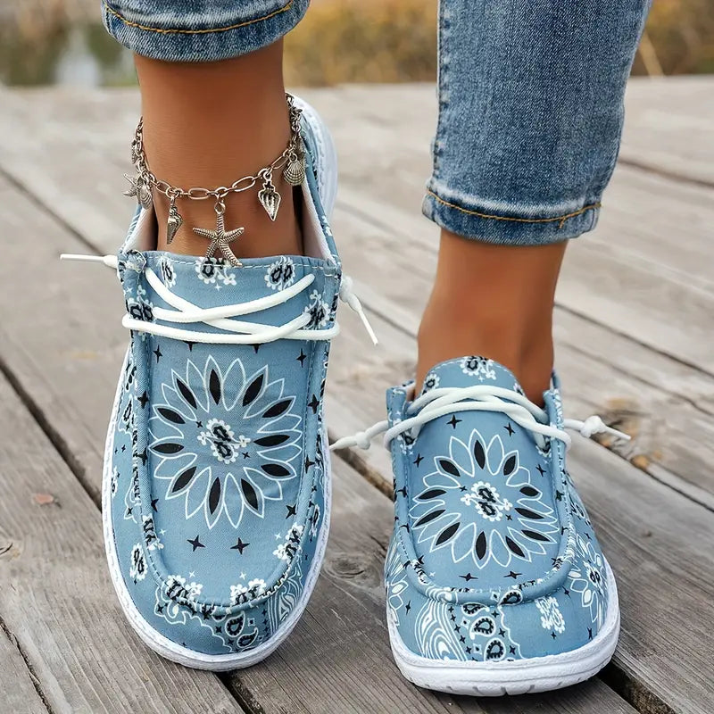 Isavella – Letnie Buty Na Co Dzień z Kwiatowym Wzorem
