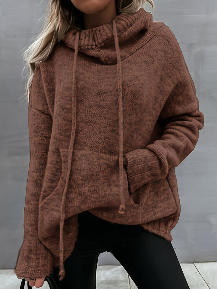 Zelina – Sweter z Długim Rękawem i Kieszenią