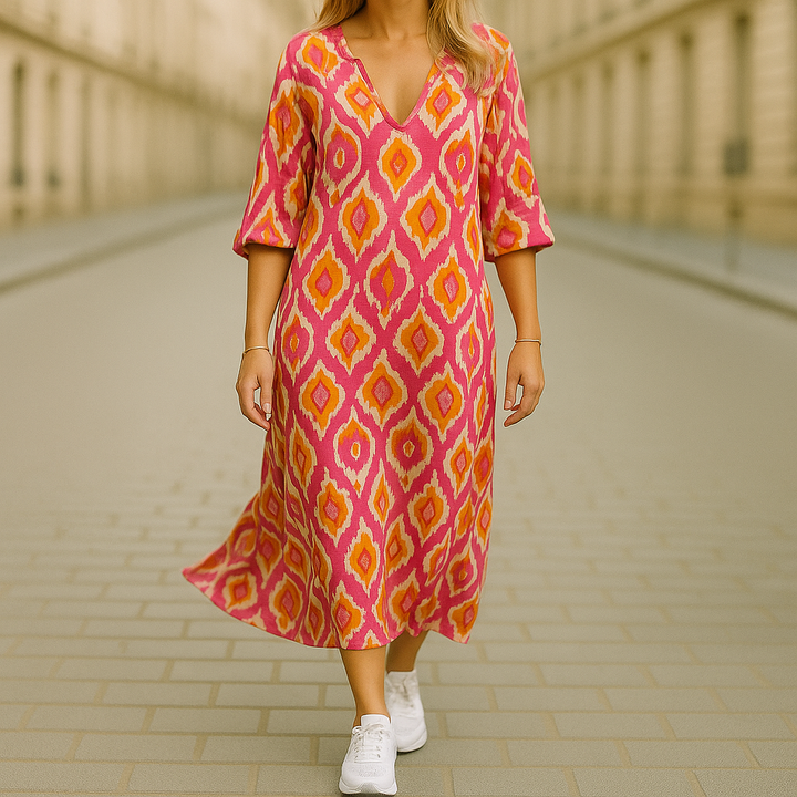 Ghislaine – Długa Sukienka w Stylu Bohemy