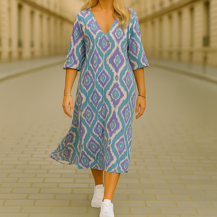 Ghislaine – Długa Sukienka w Stylu Bohemy