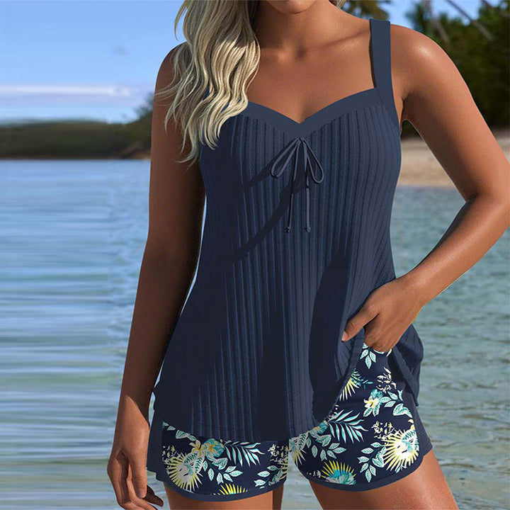 Elvia – Elegancki Zestaw Tankini w Kwiatowy Wzór