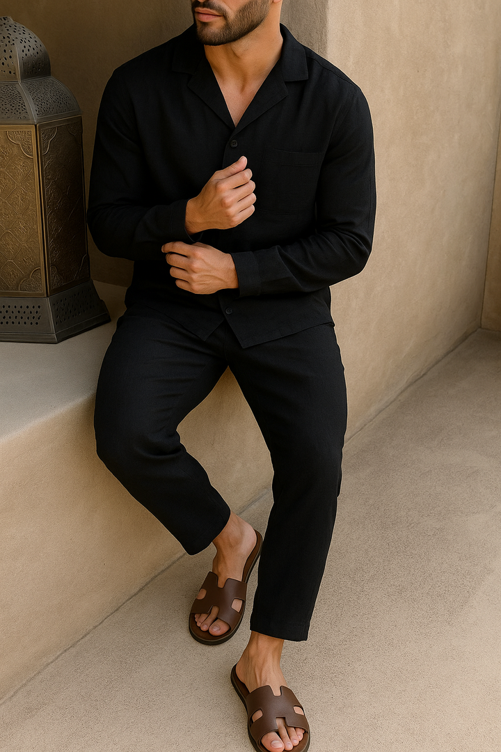 Donato – Dwuczęściowy Zestaw z Długim Rękawem w Stylu Casual