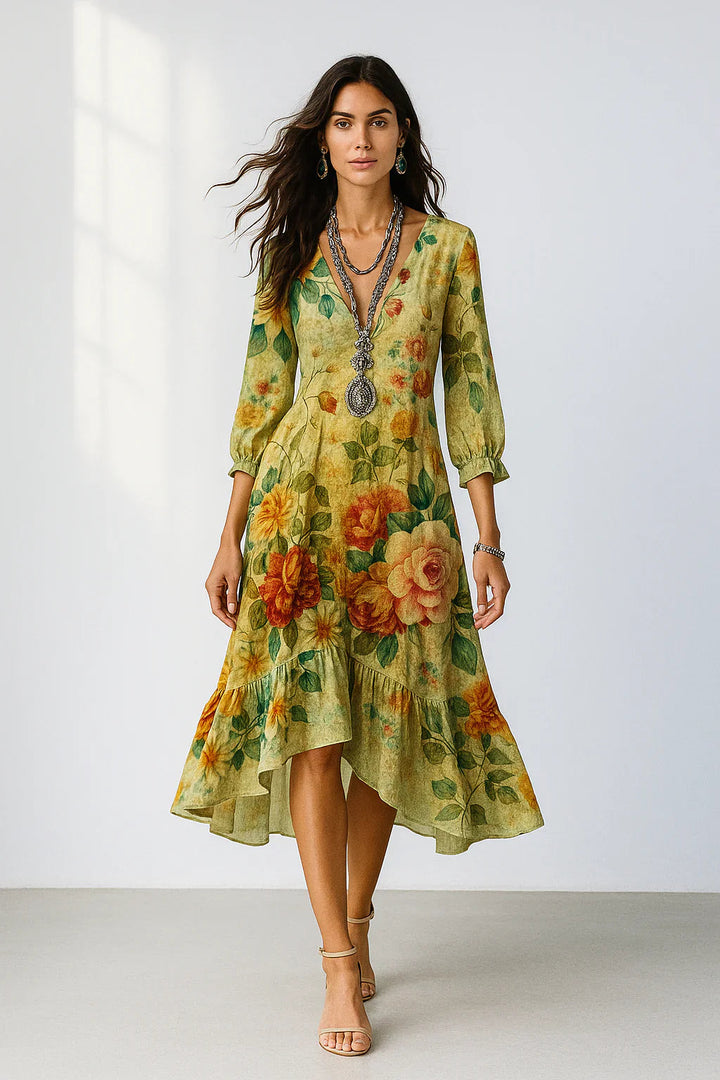Debra – Sukienka Maxi w Kwiatowy Wzór