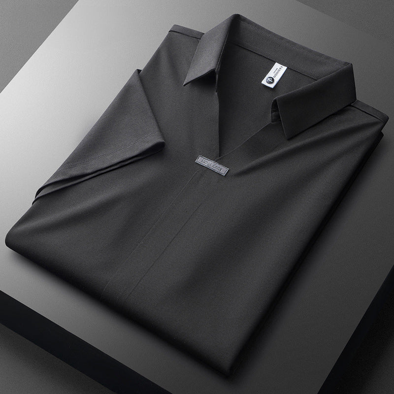 Jeorge – Elegancka Koszulka Polo z Bawełny i Jedwabiu