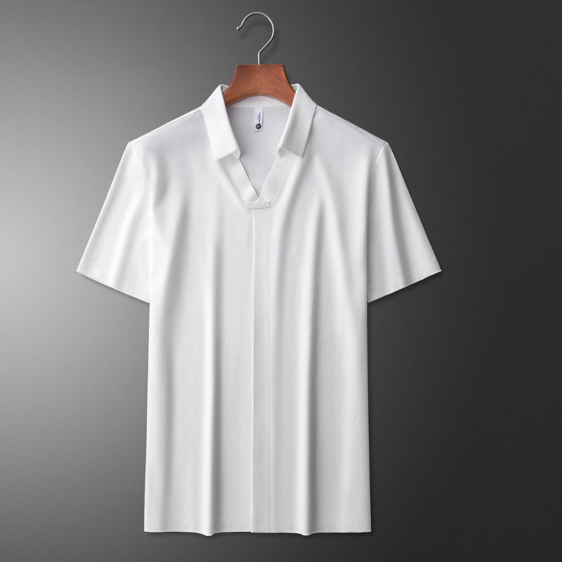 Jeorge – Elegancka Koszulka Polo z Bawełny i Jedwabiu