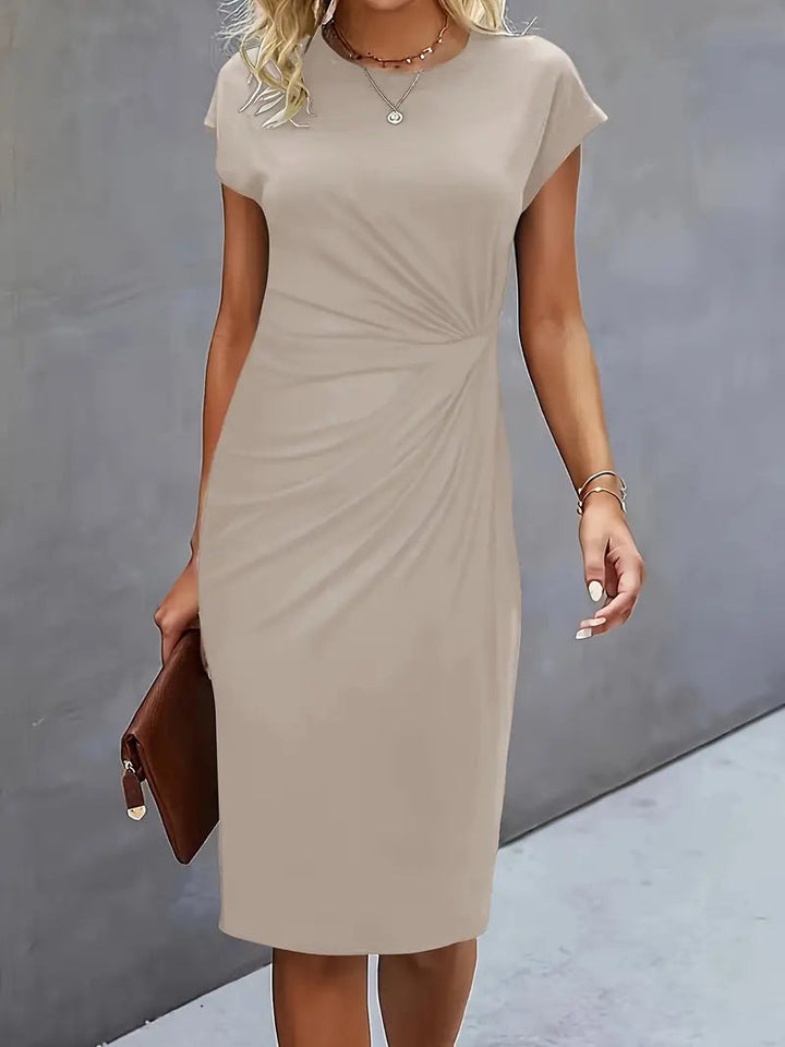 Adelina – Stylowa Sukienka Z Okrągłym Dekoltem