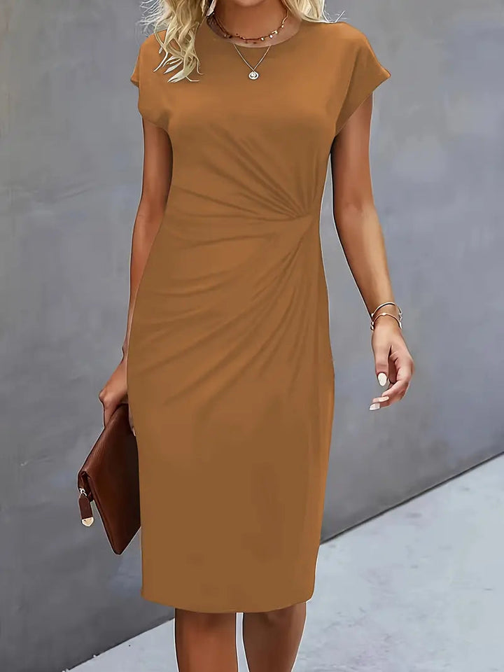 Adelina – Stylowa Sukienka Z Okrągłym Dekoltem