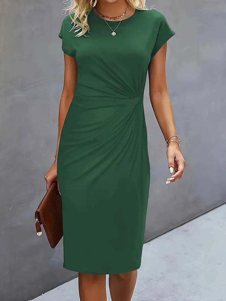Adelina – Stylowa Sukienka Z Okrągłym Dekoltem