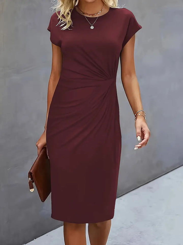 Adelina – Stylowa Sukienka Z Okrągłym Dekoltem