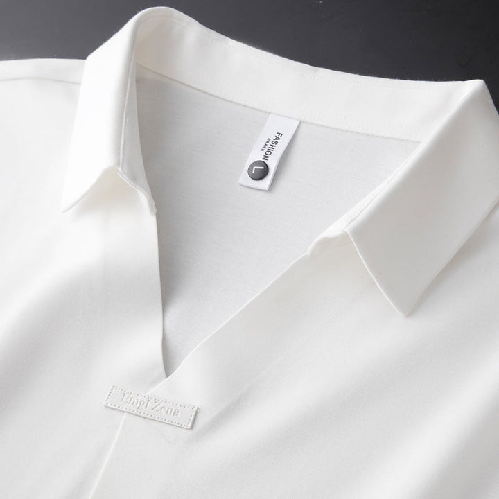 Jeorge – Elegancka Koszulka Polo z Bawełny i Jedwabiu