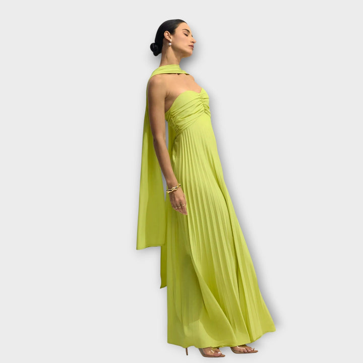 Hildaa – Elegancka Długa Sukienka Bez Ramiączek