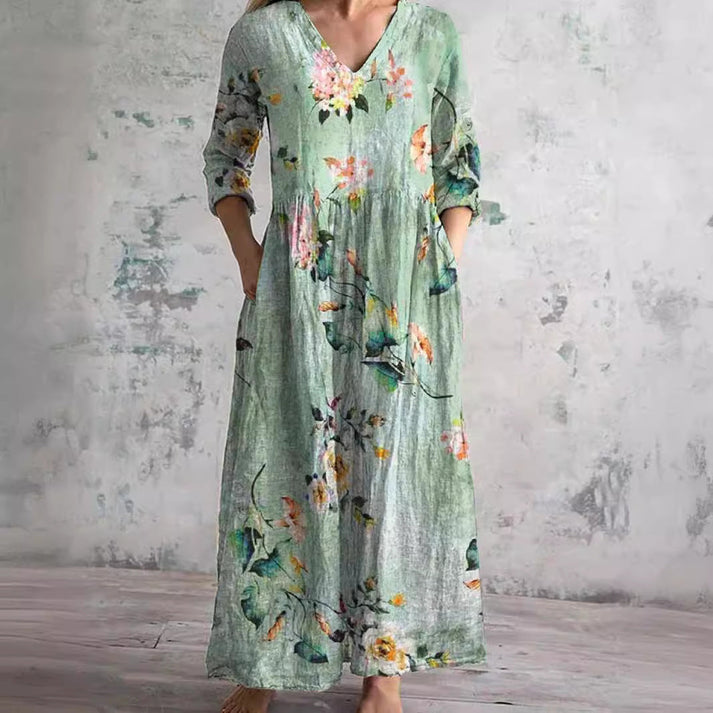 Kiana – Elegancka Letnia Sukienka w Kwiatowy Wzór